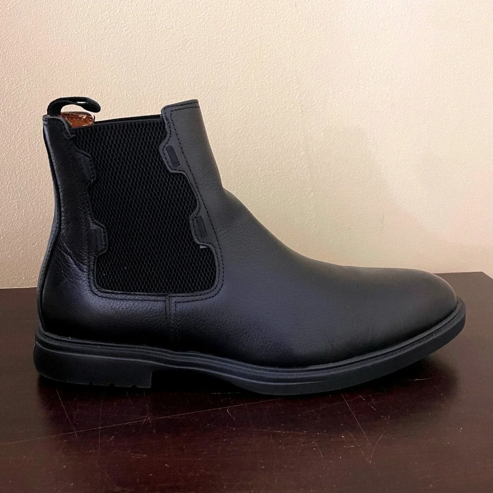 Stacy Adams Redzone Collection Mens Black Leather Chelsea Boots Ankle Boot